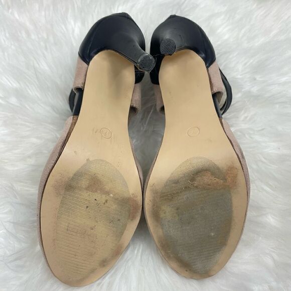 bucco capensis | suede t-strap pump 7.0 4” heel, back zipper. - Picture 8 of 11